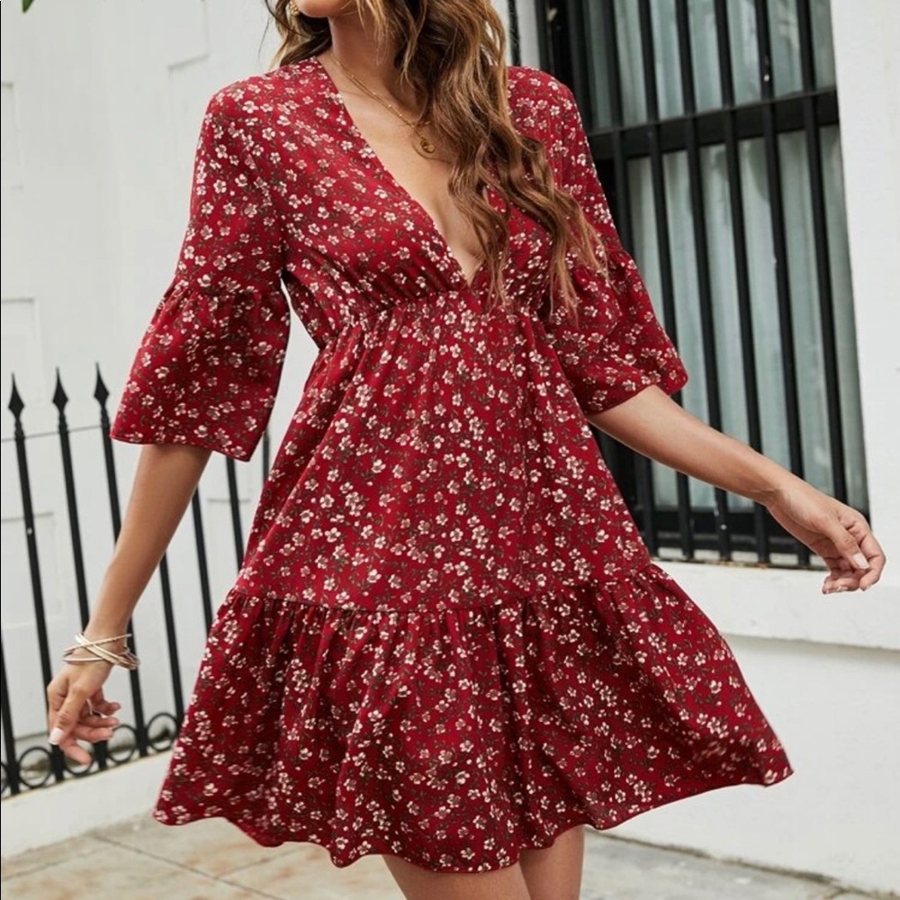 SHEIN floral mini dress